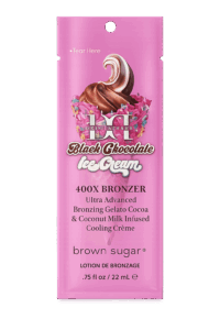 שקית קרם שיזוף Black Chocolate Ice Cream – תחליב שיזוף 22 מ״ל